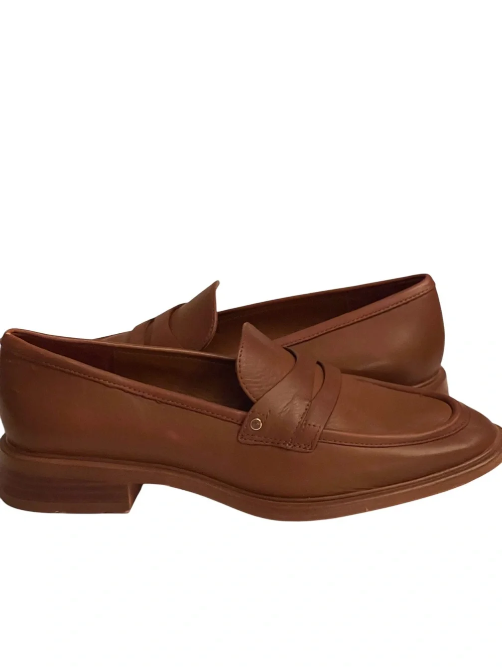 Franco Sarto Brown Leather Penny Loafers SZ 7.5
